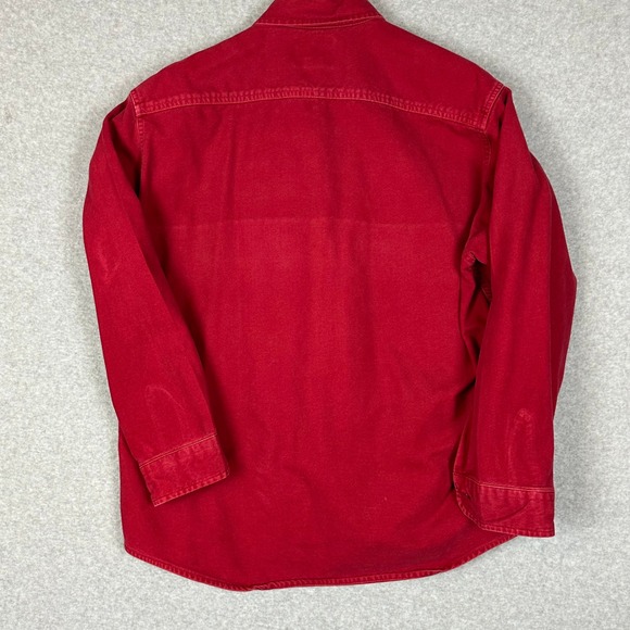 Woolrich Red Flannel Long Sleeve Button Up Shirt Men's Size‎ L - Picture 5 of 12